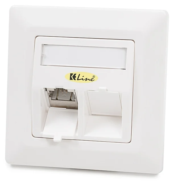 Dátová zásuvka Keline CAT6A 2× RJ45